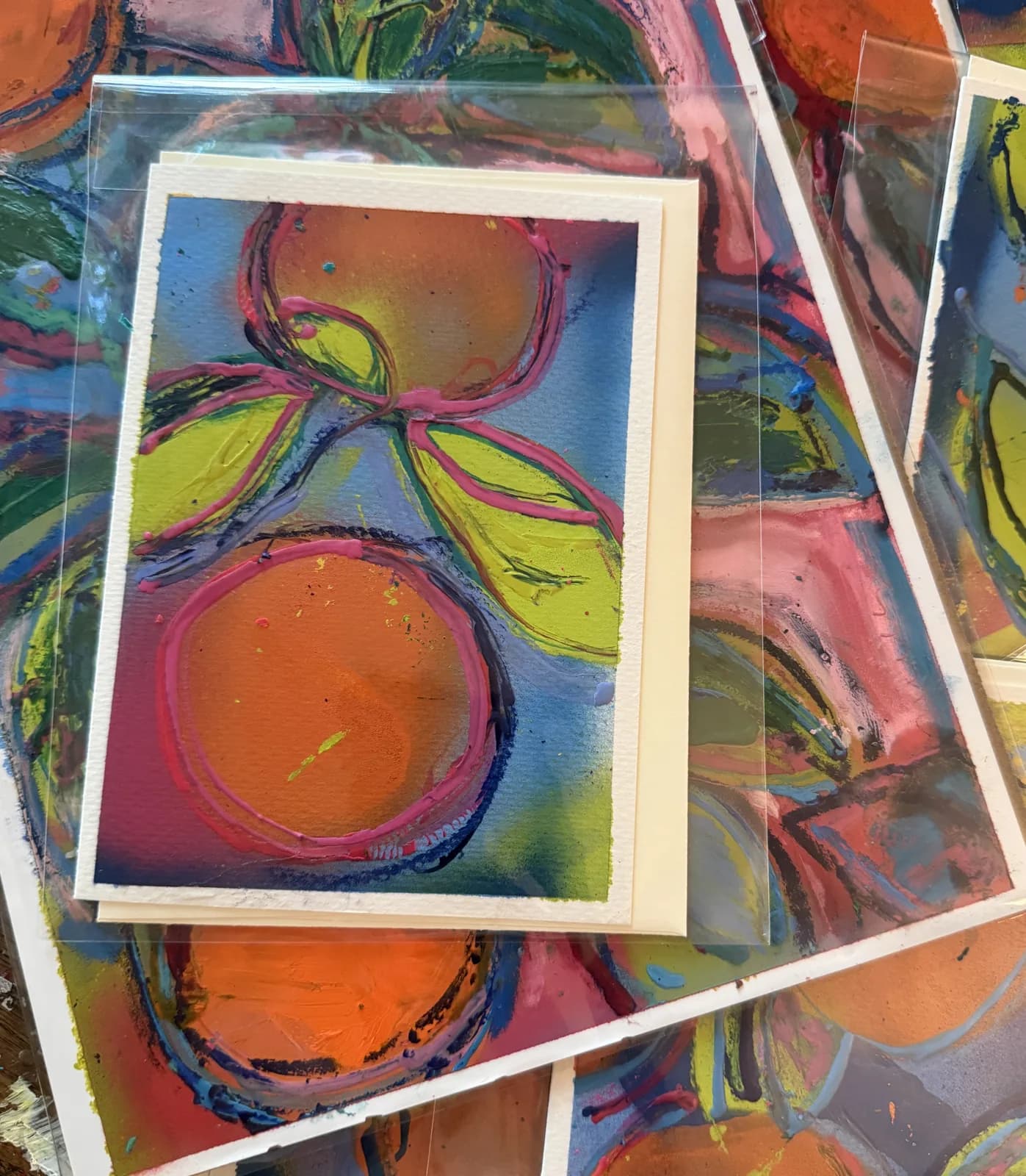 Colorful citrus artwork by Melanie Dilly